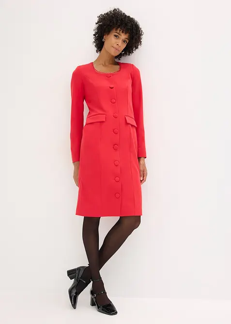 Blejzrové šaty s krajkovým lemem, bonprix