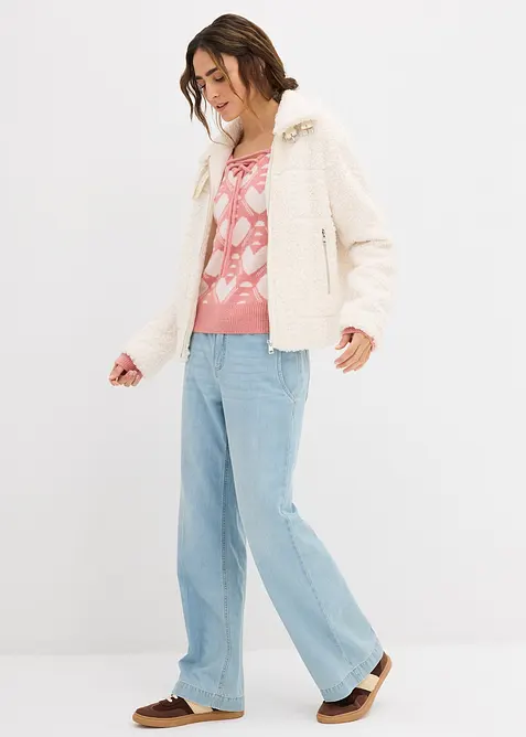 Žakárový svetr z jemné pleteniny, bonprix