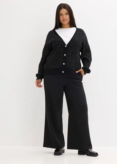 Pletený kabátek ze splývavé viskózové směsi, bonprix