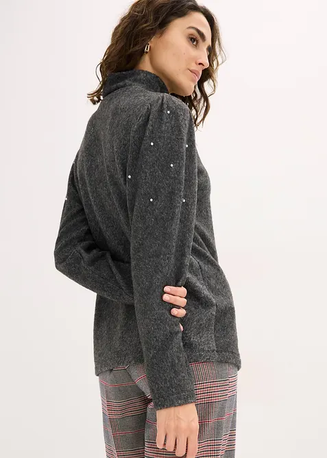 Flísové triko ze splývavé viskózové směsi, bonprix