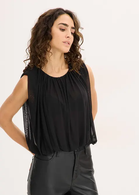 Tričko z jemn&eacute; s&iacute;ťoviny, bonprix