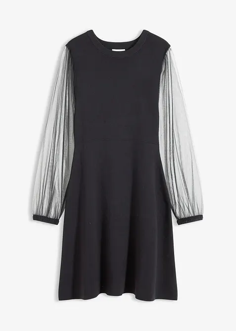 Pletené šaty ze splývavé viskózové směsi, bonprix