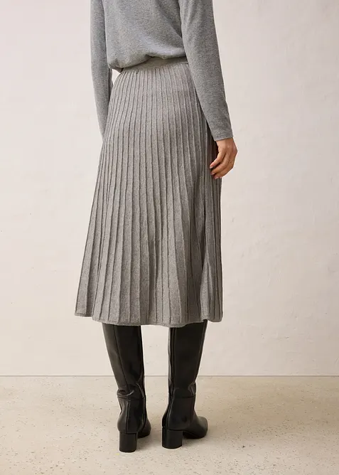 Pletená sukně s vlnou merino, bonprix