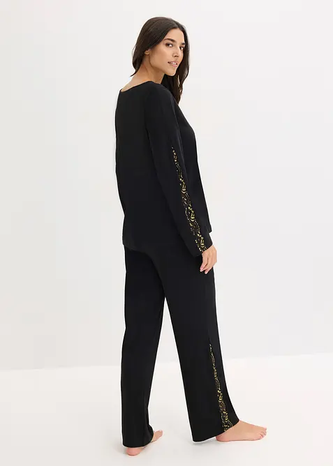 Pyžamo z jemné třpytivé krajky, bonprix