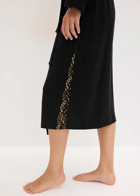 Kimonový župan s jemnou třpytivou krajkou, bonprix