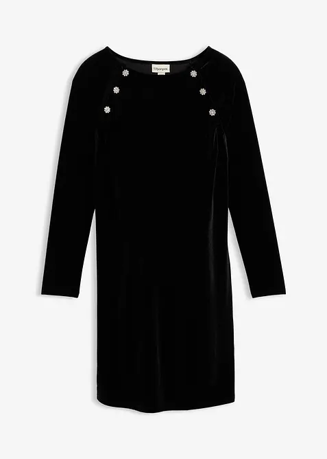 Slavnostní těhotenské a kojicí šaty z měkkého sametu, 2 v 1, bonprix