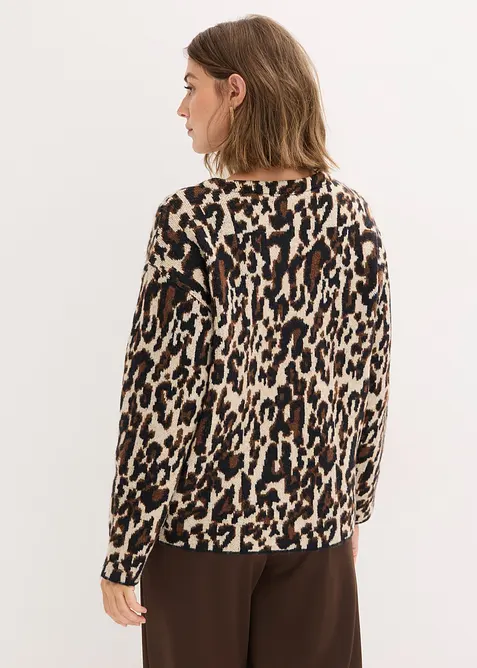 Pletený žakárový kabátek, bonprix