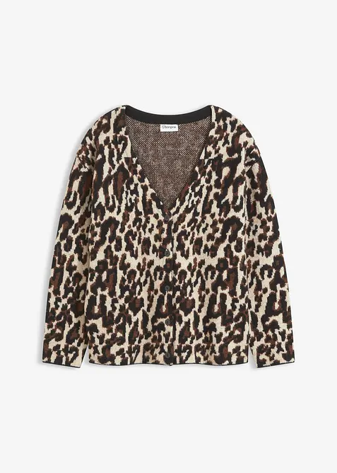 Pletený žakárový kabátek, bonprix