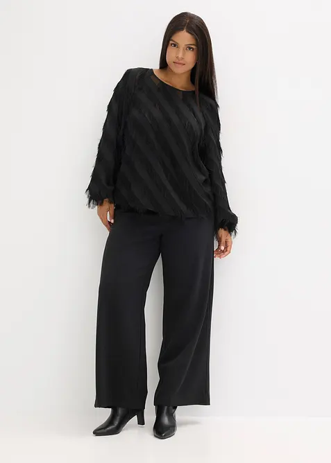 Halenka bez zap&iacute;n&aacute;n&iacute;, s ozdoben&yacute;mi tř&aacute;sněmi, bonprix