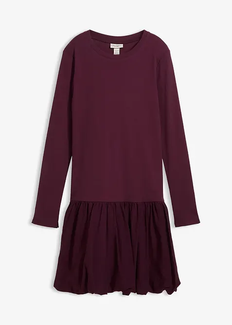 Úpletové šaty s balónovou sukní, bonprix