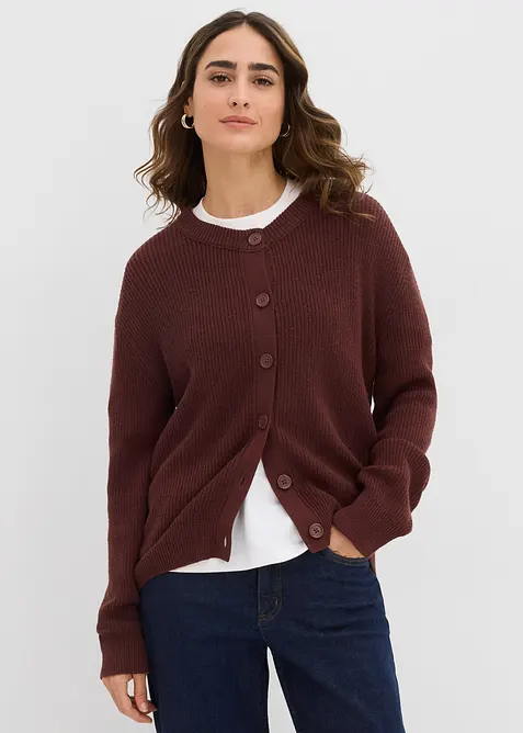 Kabátek z jemné pleteniny, s kulatým výstřihem, bonprix