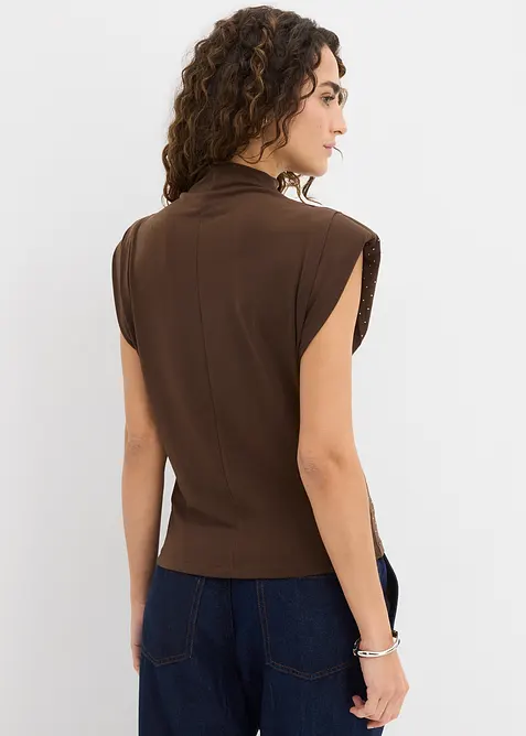 Top se třpytivými kamínky, bonprix