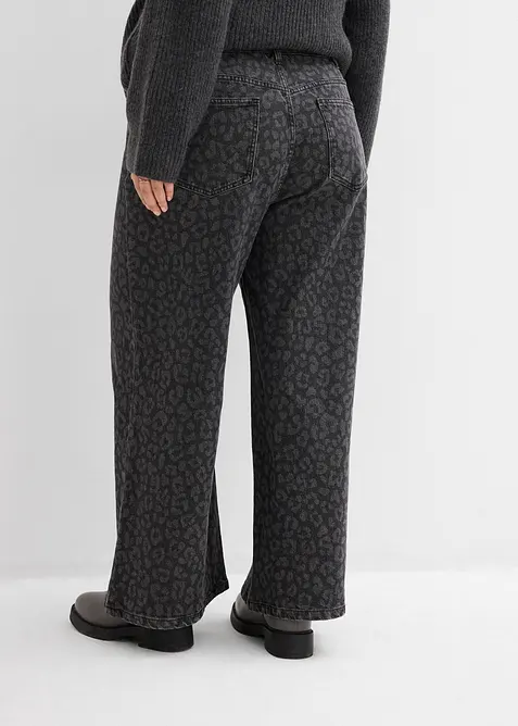 Džíny Wide Leg, Mid Waist, bonprix