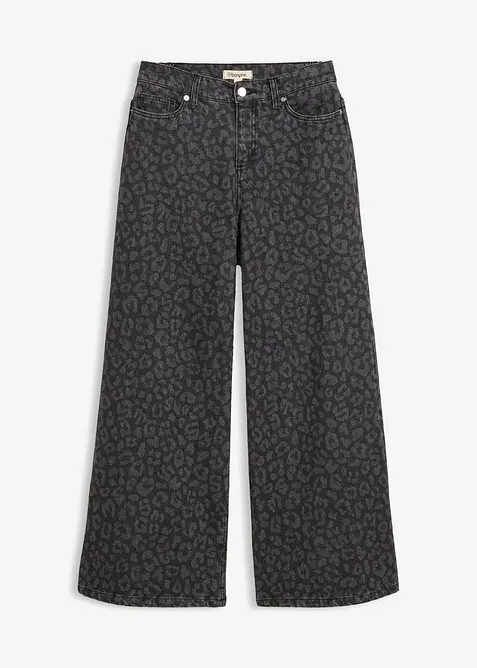 Džíny Wide Leg, Mid Waist, bonprix