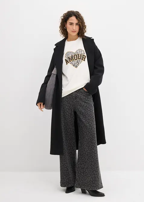 Oversize mikina z bavlněn&eacute; směsi, bonprix