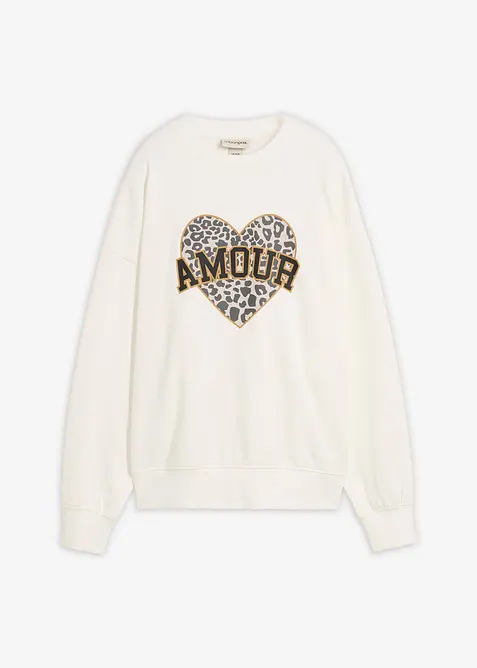 Oversize mikina z bavlněn&eacute; směsi, bonprix