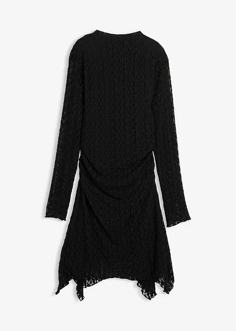 Krajkové šaty s asymetrickým spodním okrajem, bonprix