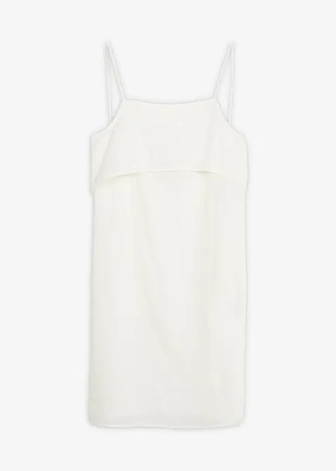 Minišaty s krásnou pajetkovou výšivkou, bonprix