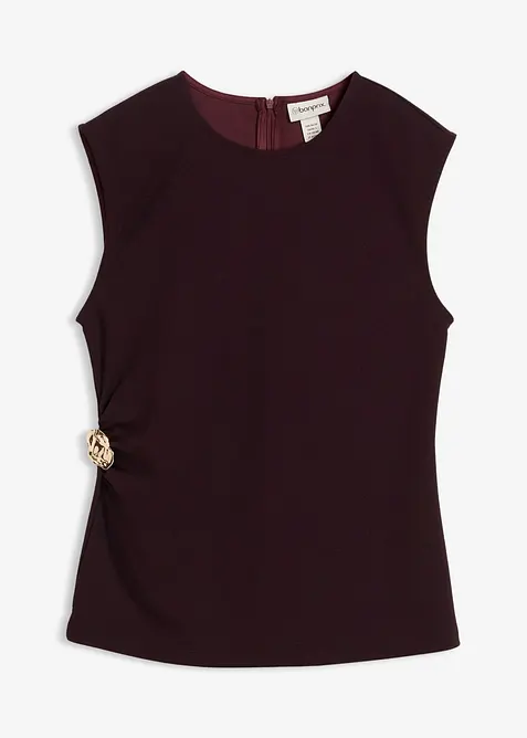 Krepov&yacute; top s ozdobnou přezkou, bonprix