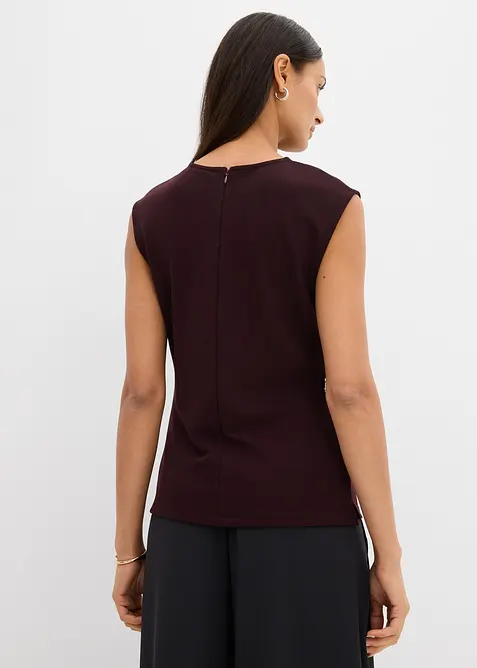 Krepov&yacute; top s ozdobnou přezkou, bonprix