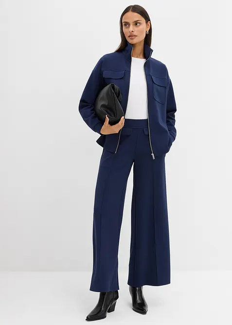 Mikina na zapínání, z lehce lesklé viskózové směsi, bonprix