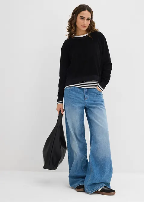 Mikina z měkkého froté, bonprix