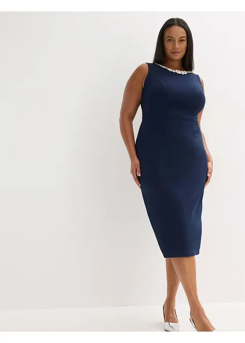 Koktejlové šaty se štrasovou aplikací, bonprix