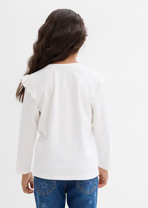 Triko s dlouhým rukávem, z elastické směsi s organickou bavlnou (2 ks v balení), bonprix