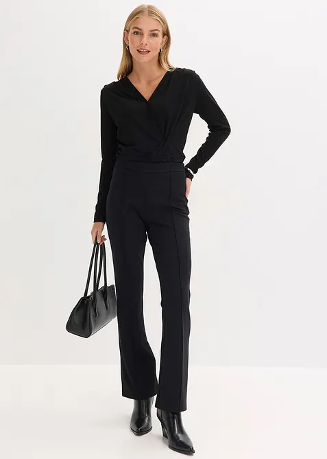 Tričko s dlouhým rukávem a s hlubokým výstřihem, bonprix