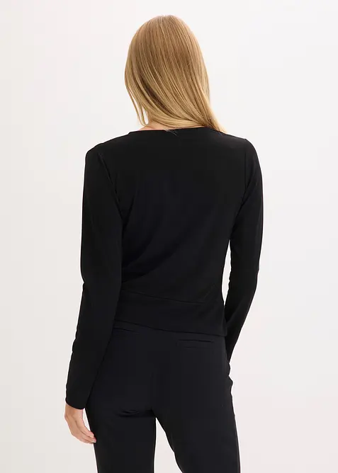 Tričko s dlouhým rukávem a s hlubokým výstřihem, bonprix