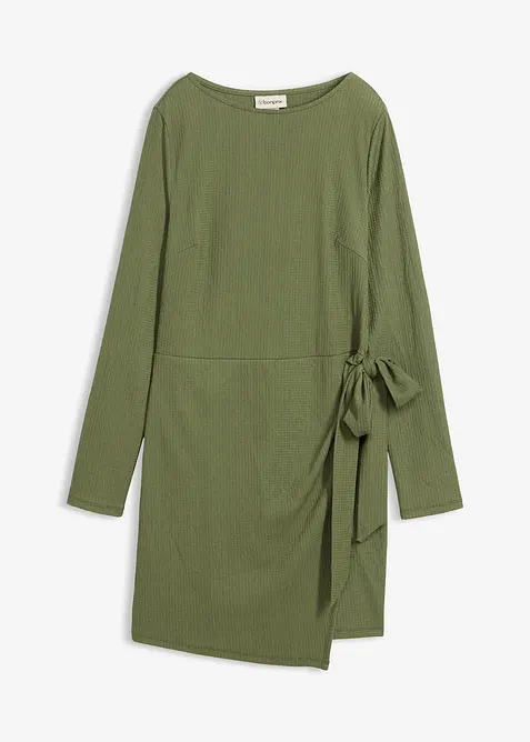 Úpletové šaty ze strukturovaného krepu, bonprix