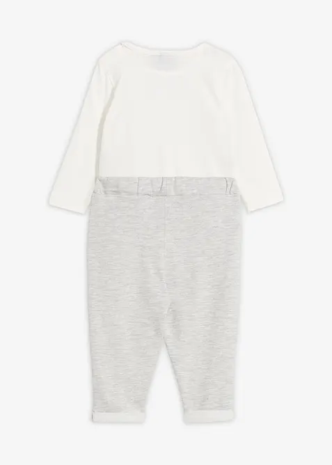 Sváteční souprava s vestovým body, motýlkem a kalhotami z čisté organické bavlny (3dílná souprava), bonprix