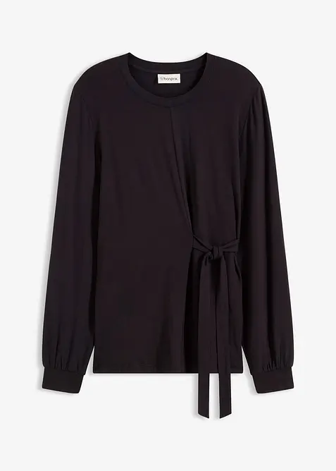 Triko s dlouhým rukávem, z měkké viskózové směsi, bonprix