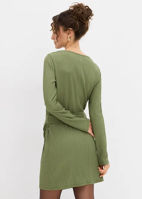 Úpletové šaty ze strukturovaného krepu, bonprix