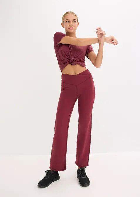 Sportovn&iacute; termo kalhoty z měkk&eacute;ho materi&aacute;lu, rovn&eacute; nohavice, bonprix