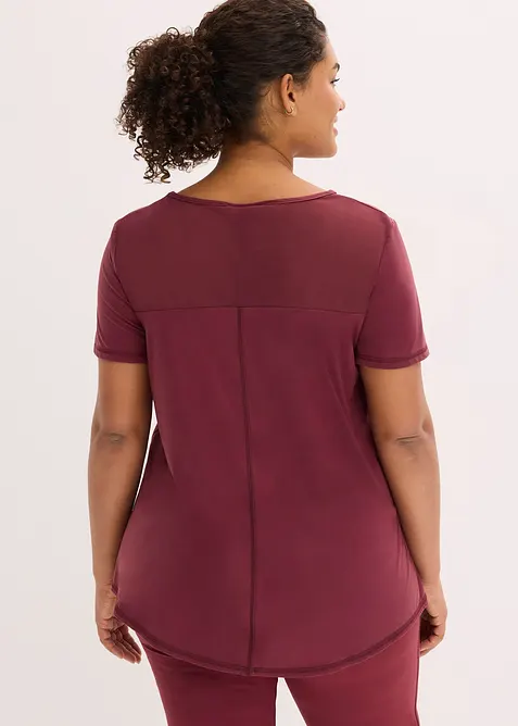 Velmi měkké funkční tričko se síťovanou vsadkou, rychleschnoucí, bonprix