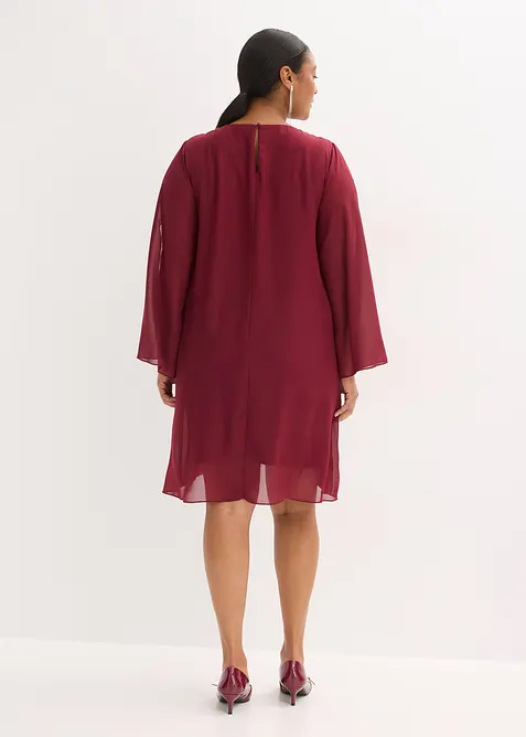 Šifonové šaty se štrasovou aplikací, bonprix