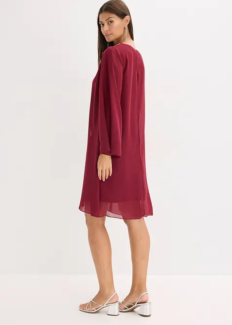 Šifonové šaty se štrasovou aplikací, bonprix