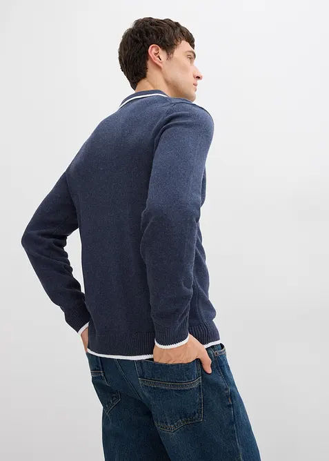 Pólo svetr s recyklovanou bavlnou, bonprix