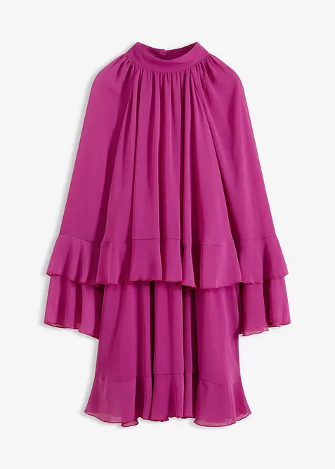 Šifónové šaty s volány, bonprix