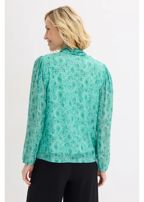 Tričko s dlouhým rukávem z jemné síťoviny, bonprix