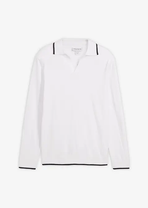 Svetr z jemné pleteniny, s kontrastními detaily, bonprix