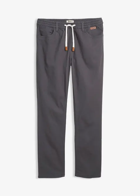 Strečové kalhoty bez zapínání, Regular Fit, Straight, bonprix