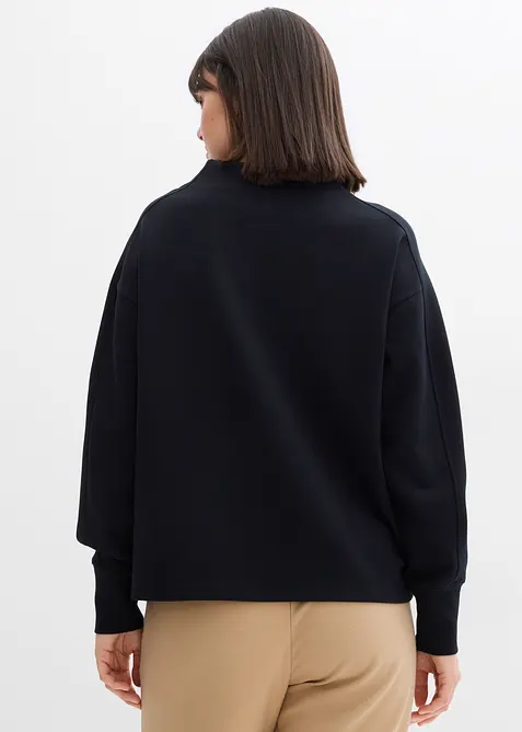 Oversize mikina z měkk&eacute;ho materi&aacute;lu scuba, bonprix