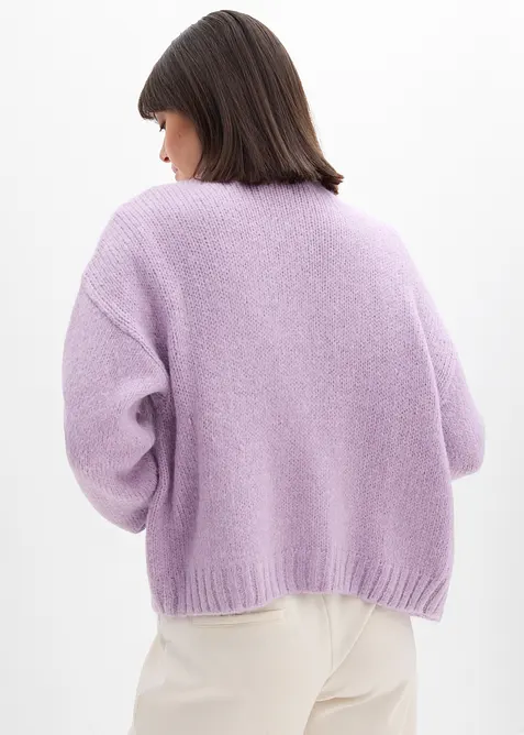 Zkrácený oversize kabátek ze silnější pleteniny, bonprix