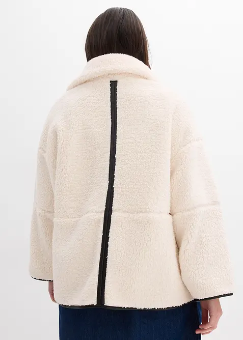 Oversize bunda z medvídkového flísu, bonprix