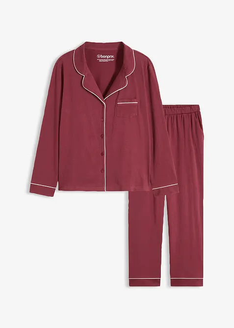 Pyžamo z čisté bavlny, s knoflíkovou lištou, bonprix