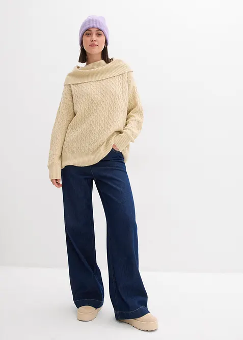 Svetr s cop&aacute;nkov&yacute;m vzorem, bonprix