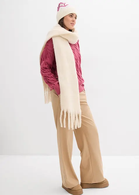 Oversize svetr z měkk&eacute; visk&oacute;zov&eacute; směsi, bonprix