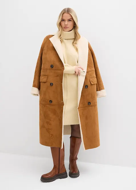 Pletené šaty s ozdobným švem, bonprix